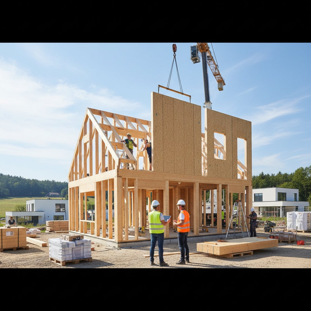 Realistische foto passend bij Prefab houtskeletbouw prijzen: wat betaalt u écht voor uw woning? voo