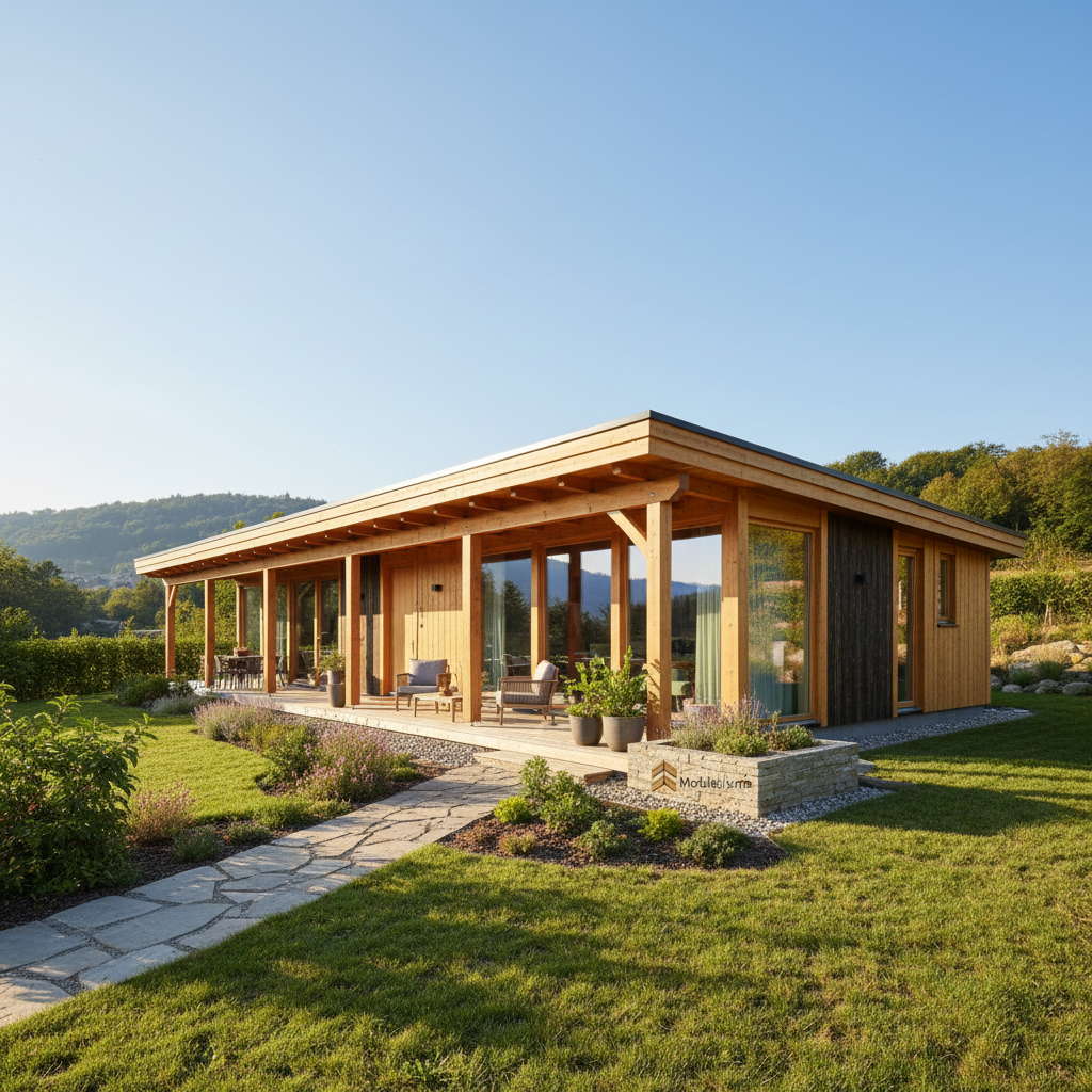 Realistische foto passend bij Houtskeletbouw bungalow: comfortabel gelijkvloers wonen met ModuleHome
