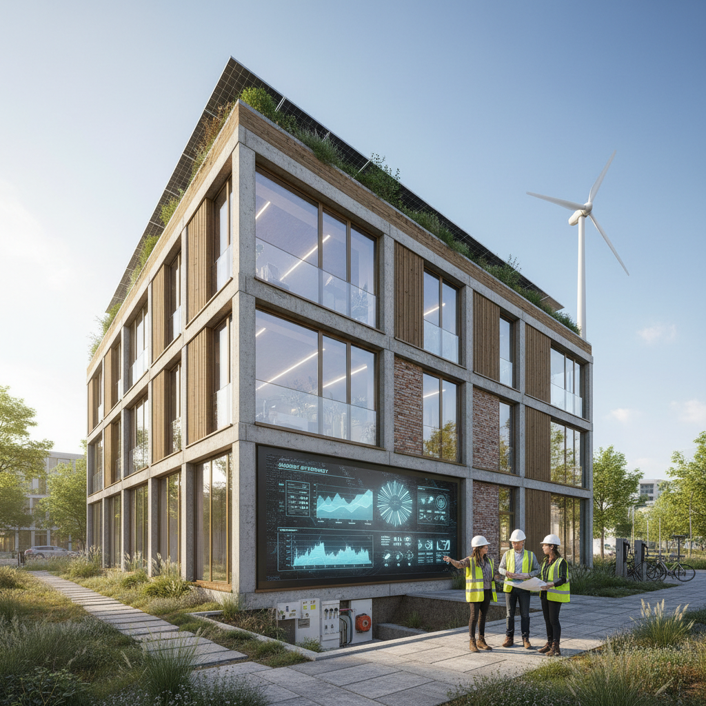 Realistische foto passend bij Welke bouwmethode is het meest energiezuinig? voor website SEO-tekst; 