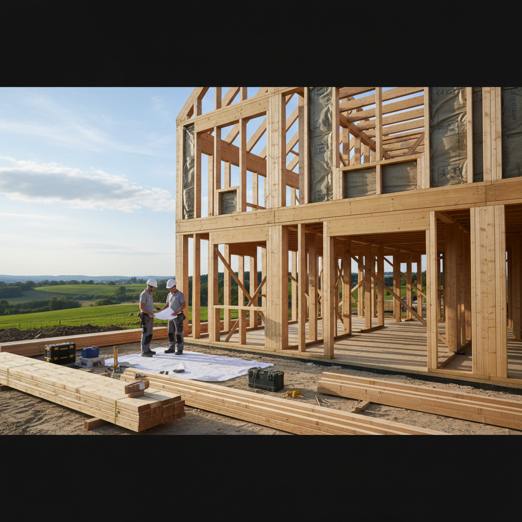 Realistische foto passend bij Wat kost een houtskeletbouw per m²? Prijzen en advies van ModuleHome 